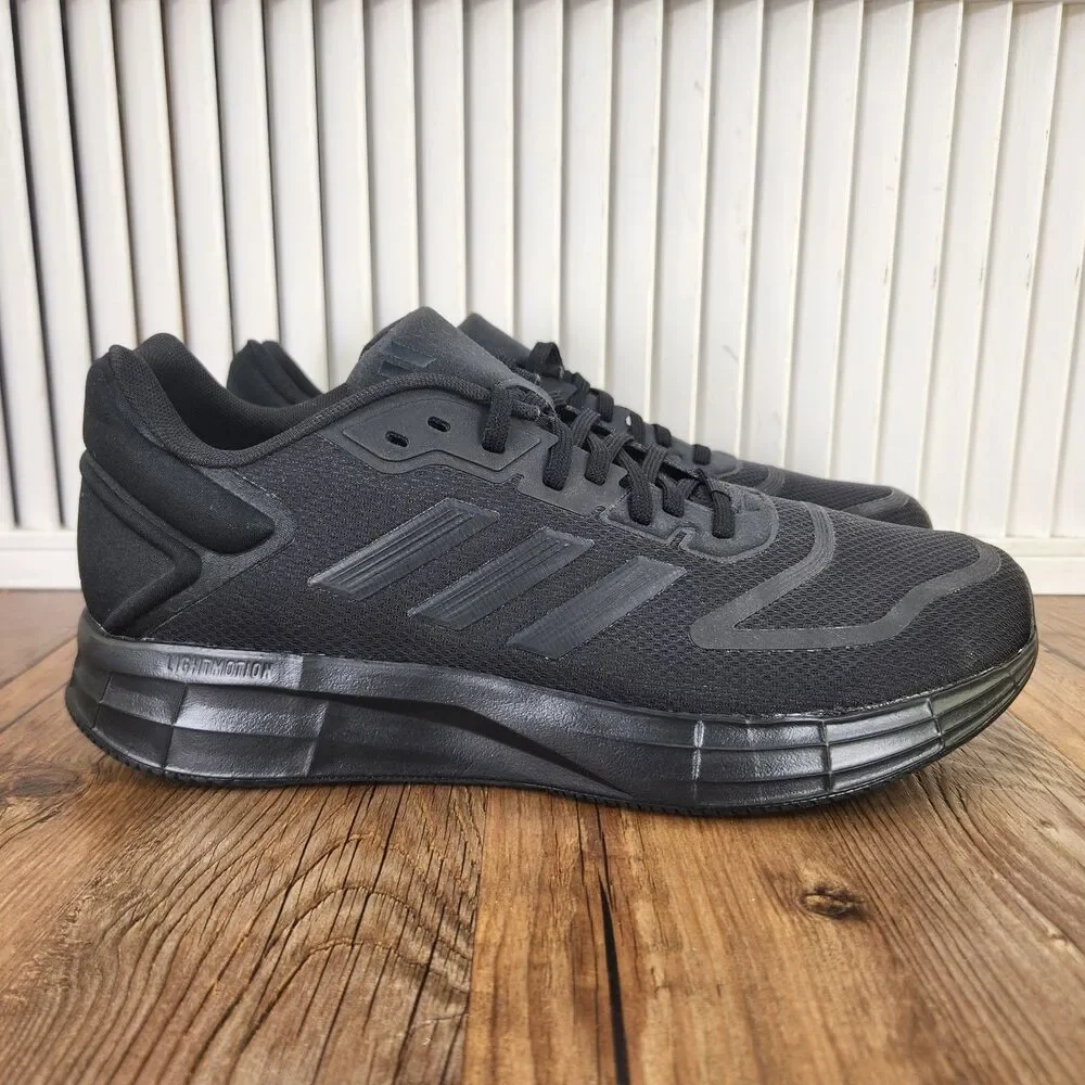 Adidas Duramo 10 Running Shoes Mens Size 10.5 Triple Black Gym Sneakers GW8342